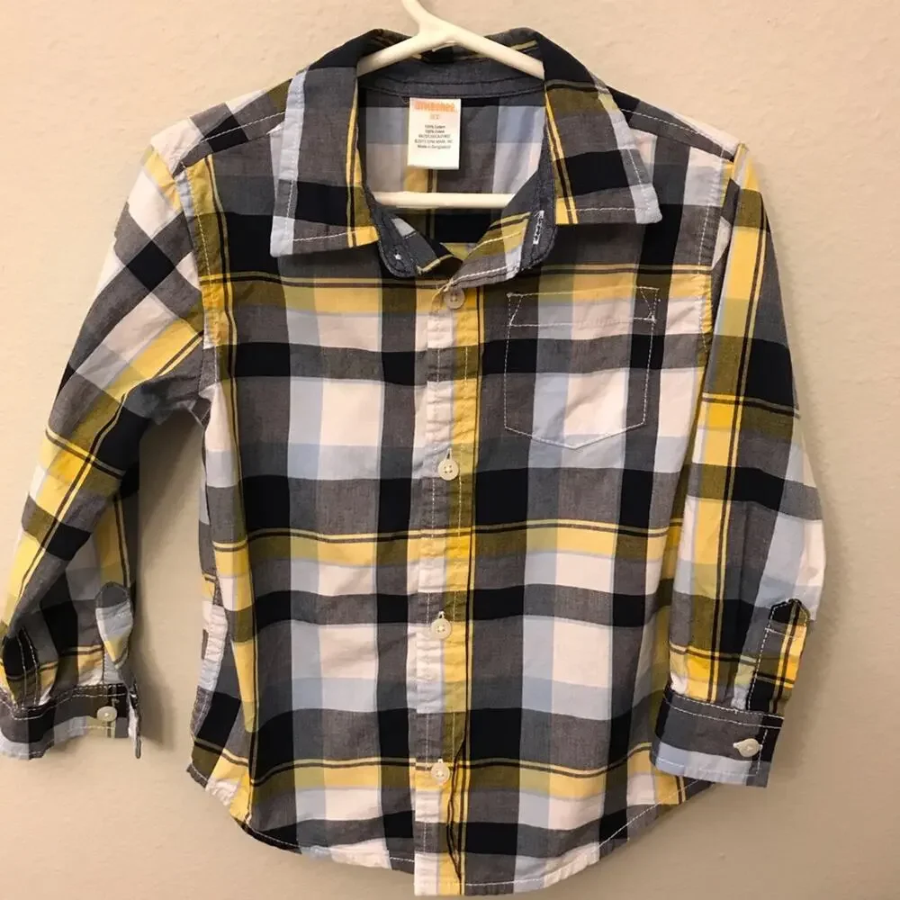 Gymboree Plaid Long Sleeve Button Front Shirt Boys